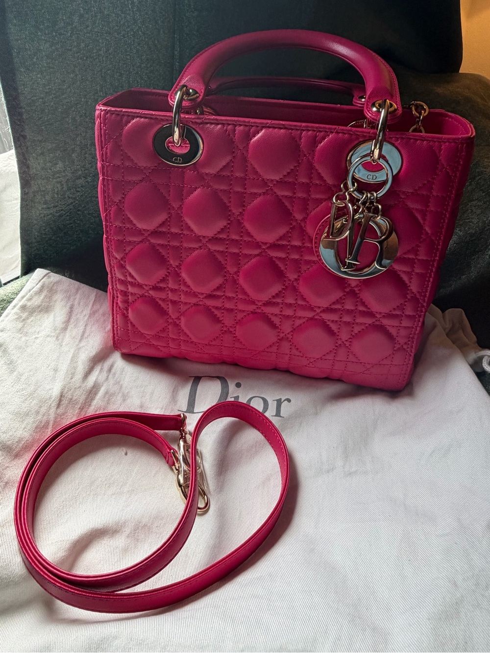 Dior Lady Dior Pink Cannage Bag